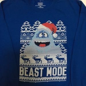 Abominable Snowman Beast Mode Sweatshirt Blue XXL